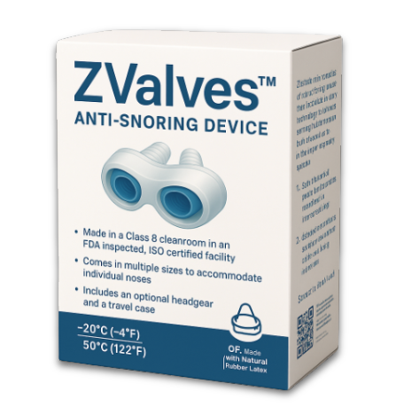 ZValves™ Anti-Snoring Nasal Device – Dual-Therapy Airflow Support for Better Sleep